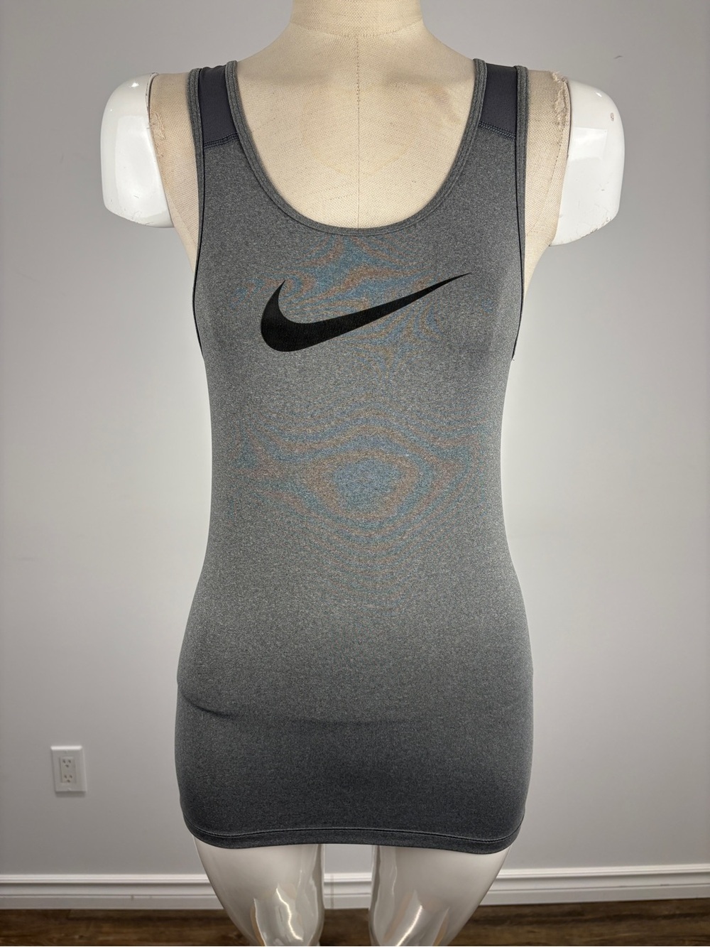 Nike Pro Cool Heather Gray Dri-FIT Racerback Athletic Tank Top XS